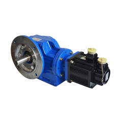 SK-F-SM伺服电机立式实心轴输出伞齿轮减速机